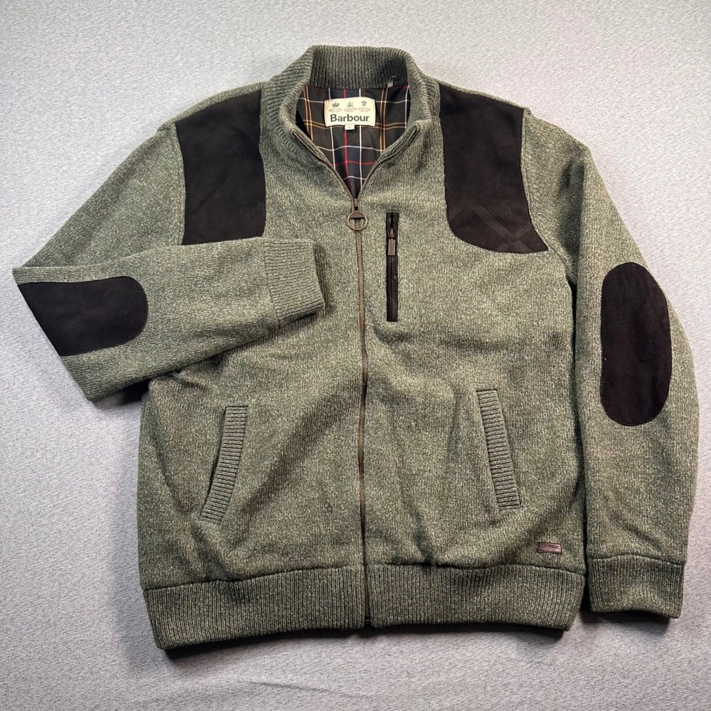 Barbour Green Jacket with Black Accents
